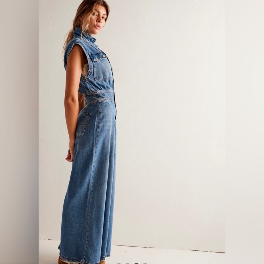 Free People CRVY Badlands Coverall We The Free Wide Leg Stagecoach Festival - Picture 4 of 13